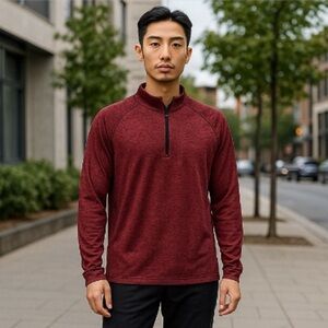 Cougar Men's Maroon Quarter-Zip Jersey